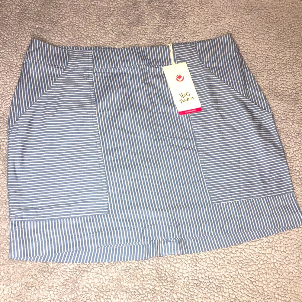 Mata Traders Handmade Pinstriped Mini Skirt 💖